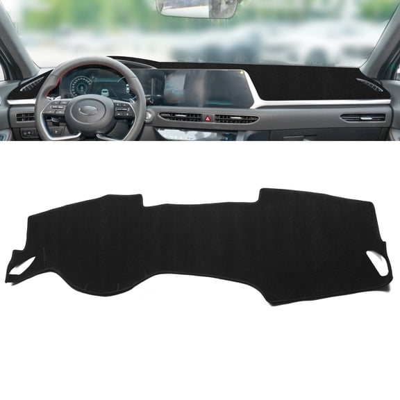 Xotic Tech Center Console Dashboard Mat Pre-Cut Non-Slip Sunshield Sun Glare Protector Dash Carpet Pad Black Cover Compatible with Hyundai Sonata 2020-2023(Without Hud)