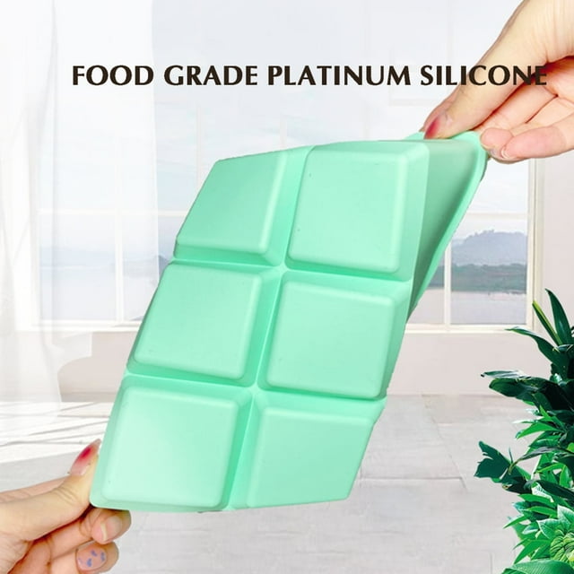 6 Grid Ice Cube Trays Large Square Ice Tray Silicone Ice Cubes with Removable Lid for Cocktails Whiskey Drinks