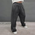 thumbnail image 2 of Loose Sweatpants For Men Black Sweatpants Baggy Men's Drawstring Waist Straight Wide Leg Baggy Pants Workout Athletic Sweatpants with Pocket, 2 of 6
