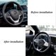 thumbnail image 4 of Universal Car Steering Wheel Cover for Toyota Corolla Hybrid 2000, Carbon Fibre NonSlip Black, 4 of 5