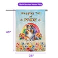 thumbnail image 5 of Wagging Tail Shetland Sheepdog Celebrates Rainbow Pride Month LGBT LGBTQ+ House Flag 28x40in Double Sided Sheltie Dog Lover Gifts Outdoor Decor - 01003, 5 of 5