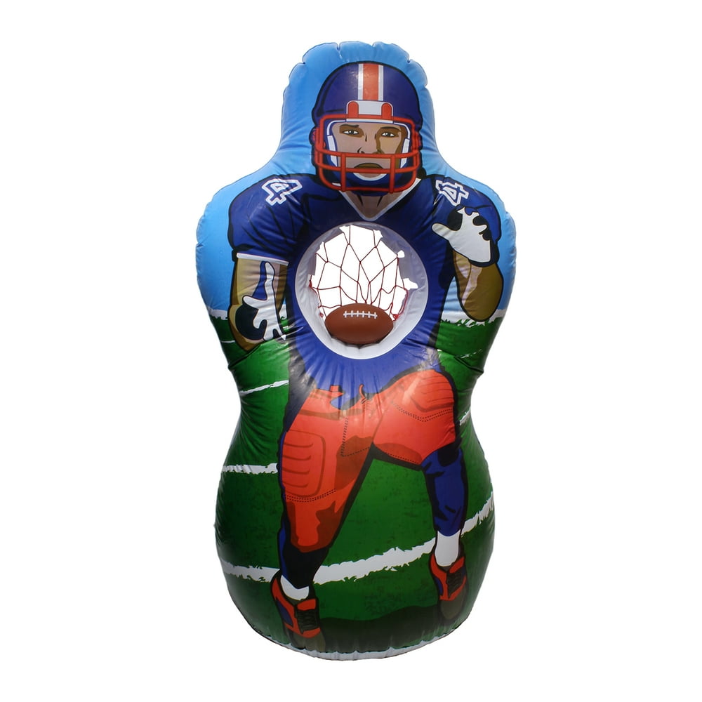 Football Practice Inflatable QB Throwing Target and Mini Football Set