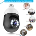 thumbnail image 3 of SPBPQY E27 Light Bulb Camera, 360 Home Security Camera, 2.4GHz WiFi 1080P Smart Home Surveillance Cam with Motion Detection Alarm Night Vision Two Way Talk Indoor Outdoor, 3 of 7