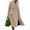 Apricot, variant on Women's Black Oversized Long Winter Wool Blend Pea Trench Coat Overcoat