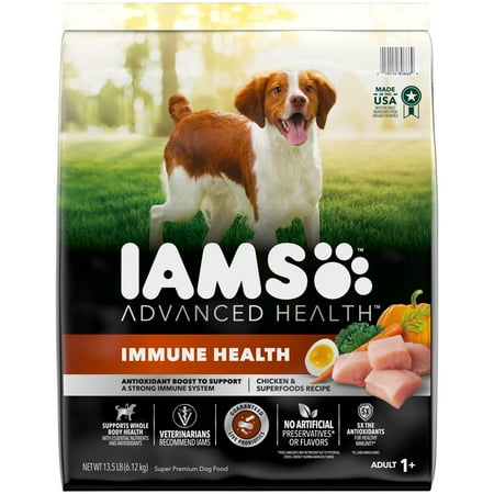 best by Jan 05/2026 Iams Advanced Health Immune Health Chicken & Superfoods Recipe Adult Dry Dog Food  13.5 Lb Bag