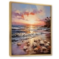 thumbnail image 2 of Designart "Seashell expressionist Shores" Animals Floater Framed Canvas Print, 2 of 7