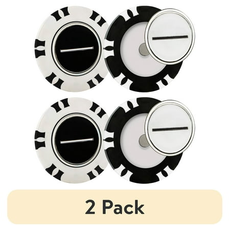 (2 pack) Athletic Works Golf Dual-Mark Poker Chip Ball Markers, 2-Pack