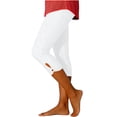 thumbnail image 4 of Capri for Women Stretchy High Waisted Pull On Faux Demin Capri Leggings Spring Summer Trendy Workout Gym Yoga Pants, L, 4 of 9