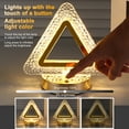 thumbnail image 4 of Crystal Table Lamp Bedside Lamp Rechargeable Eye Care Night Lamp Romantic Gift Ambient Lights, 4 of 5