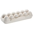 thumbnail image 2 of Soporte para bandeja de huevoscaja de almacenamiento para el hogarorganizador de contenedores para nevera de cocina (caqui) Ndcxsfigh Nuevos Originales, 2 of 3