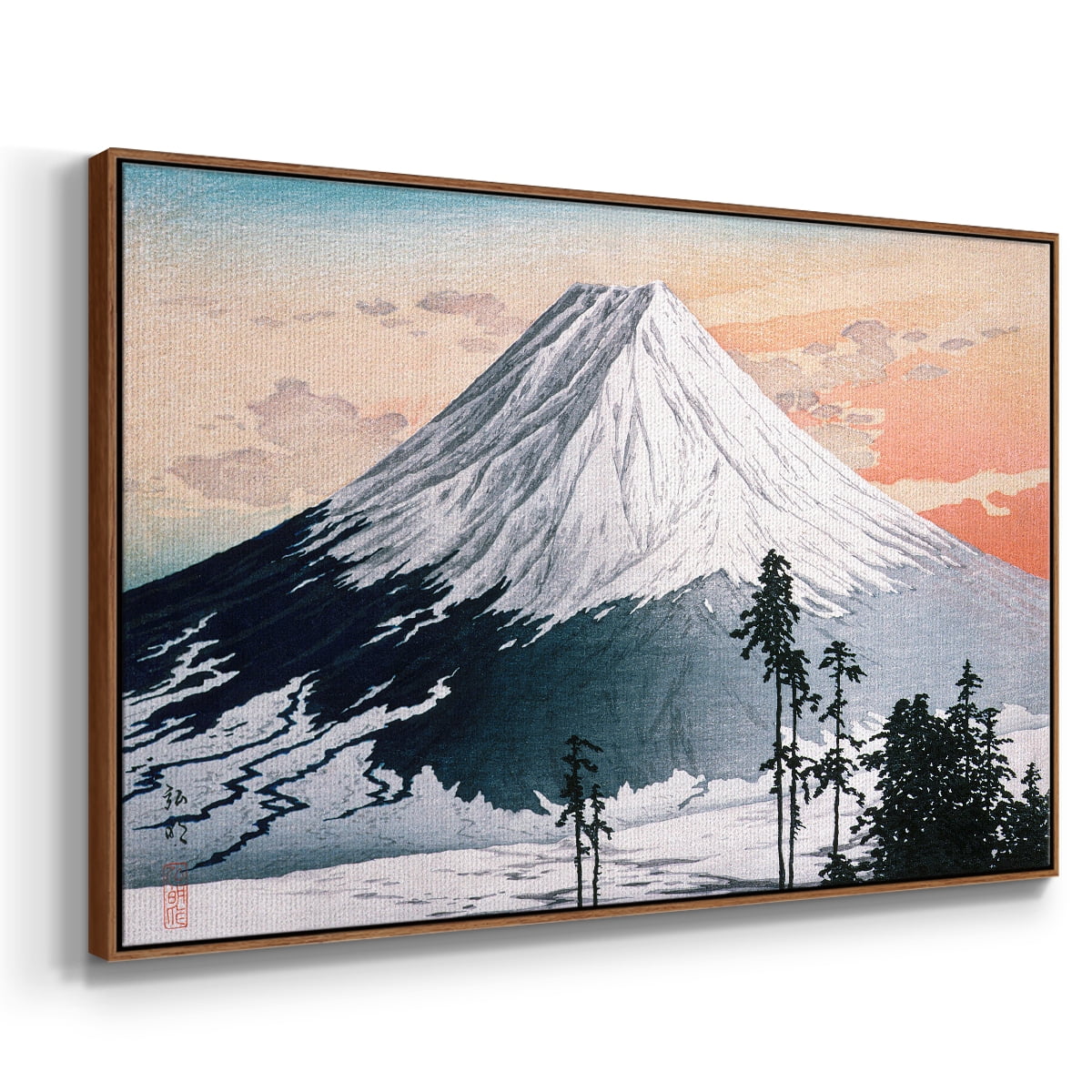 Vintage Landscape-CCXCVI By Wexford Home Framed in Walnut Wood Gallery Wrapped Canvas 17 in. x 25 in.