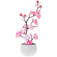 thumbnail image 1 of GOOHOCHY Decoración de ciruela artificial Flor realista Bonsái falso Flor de ciruelo falsa Simulación de flor de ciruelo, 1 of 8