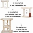 thumbnail image 2 of Cat Tree Tower with Top Perch for Small and Medium Indoor Cats, Cat Scratching Post with Bed for Kittens, Removable Cover, Natural Sisal Scratching Post and Dangling Ball Toy, Beige, 2 of 15