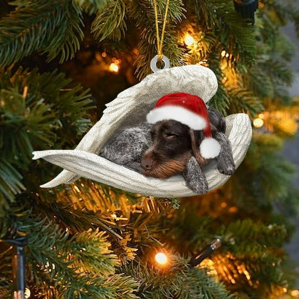 Adornos navideños, adornos navideños, regalos navideños, colgante decorativo de perro, colgante para árbol de Navidad, accesorios decorativos, colgante de ángel