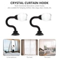 thumbnail image 2 of 1 par de elegantes ganchos para cortinas, decorativos y de cristal., 2 of 5
