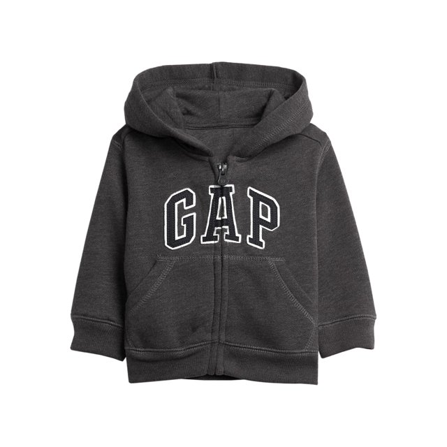 Sudadera GAP para Bebés Niño con Capucha y Cierre, Carbón, 18-24 Meses