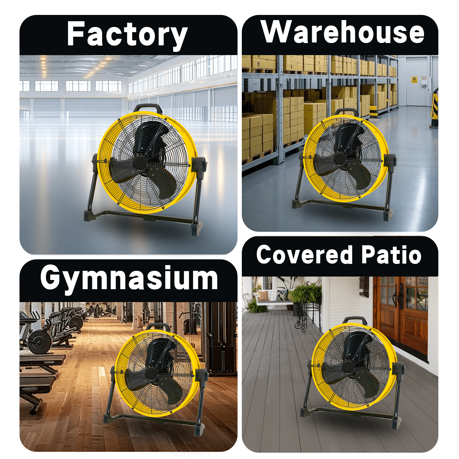 20 Inches 6000 CFM Heavy Duty High Velocity Barrel Floor Drum Fan with DC Brushless Motor, Stepless Speed Adjustment for Workshop, Garage, Commercial or Industrial, UL Safety Listed