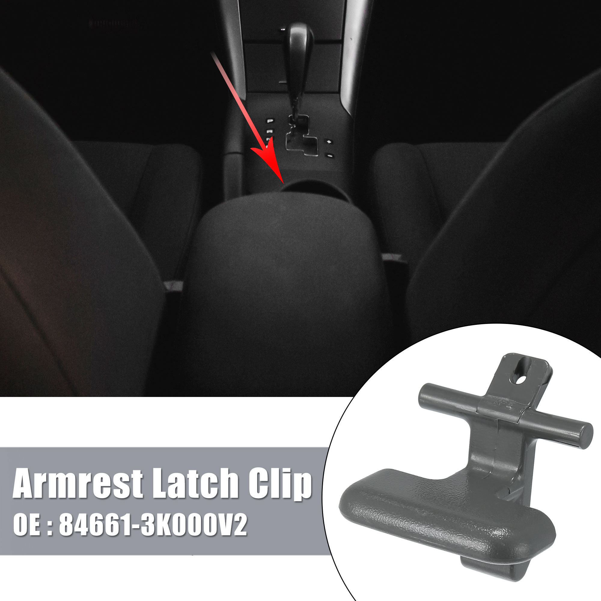 Unique Bargains Car Upper Center Console Armrest Latch Clip for Hyundai Sonata 09-10 Grey
