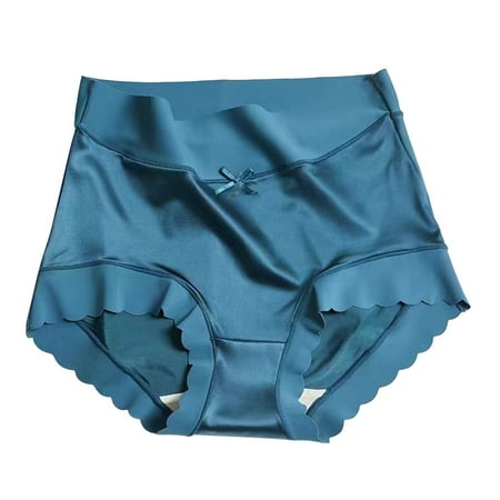 Chuancc Butt Lifter Panties For Women Tummy Control Underwear Premium Satin Ice Silk High Waist Satin Shaping Briefs Ice Silk High Waist Pantie Seamless Underwear For Women Blue XL Clearance