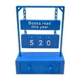 thumbnail image 2 of 3D Printed Book Reading Counter - "Read Books" Swinging Shelf Sign With Digital Storage For Book Lovers (D), 2 of 6