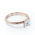 thumbnail image 3 of JeenMata 4 Prong - 4 Carat Princess Cut - Solitaire Ring - 18K Rose Gold Plating Over Silver, 3 of 7