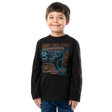 Wonder Nation Boys Long Sleeve Elevated Graphic T-Shirt, Sizes 4-18 & Husky
