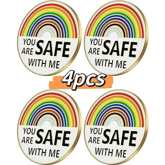 You are safe with me pins enamel lapel pin rainbow pride pin nurse doctor student brooch pin badge pin