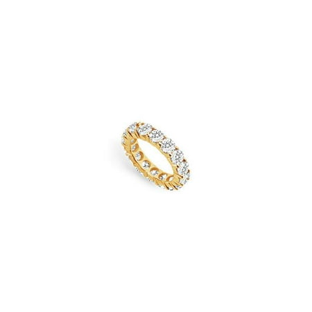 5CT Best Diamond Eternity 14K Yellow Gold Ring for Wedding, Size (Best Deals On Bridal Sets)