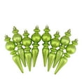 thumbnail image 6 of 8ct Red Hot Shatterproof Shiny Ribbed Christmas Finial Ornaments 6.5", 6 of 6