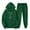 Green, variant on USSUMA Women 2 Piece Outfits Women's Hoodie Long Sleeved Pullover Sweatpant Outfits Pocket Drawstring Print Tracksuit Elastic Waist Fashion Jogger Sets Oversized School Fall Suit