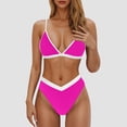 thumbnail image 2 of Women White Trim Bikini Set V Neck Tank Swimsuits Cropped Bikini Swimsuit Dressy Summer Swimsuit Swimsuit Sale 9.99 Women, 2 of 5