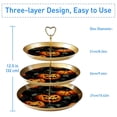thumbnail image 3 of Pumpkin Plastic Discs and Iron Pillar Desk Organizer with 3 Tier Plates - Height 32cm, 21cm/24cm/27cm Plates, 3 of 6