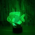 thumbnail image 4 of YSITIAN 3D LED Optical Illusion Acrylic Night Light with Remote & Smart Touch 7 Colors Changing（fish） YT-14423, 4 of 7
