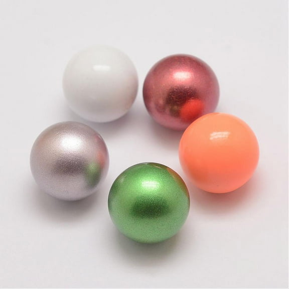 Brass Chime Ball Beads Fit Cage Pendants No Hole Mixed color 16mm
