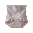 thumbnail image 4 of Womens Butt Lifting Panties High Waisted Full Coverage Briefs Solid Color Soft Stretchy Underwear Sleepwear Gray 2XL, 4 of 6