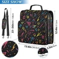 thumbnail image 2 of FORMRS Zipper Binder with Shoulder Strap 2-inch Ring 500 Sheet Capacity File Bag, Black Neon Lightning, 2 of 5