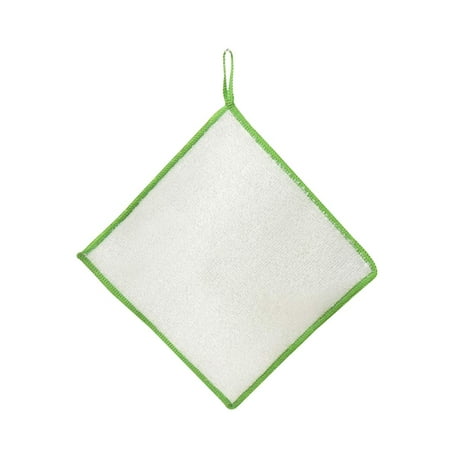 

NUOLUX 25X25CM Microfiber Dish Cleaning Cloth Double Thicken Non-stick Dish Towels Kitchen Cleaning Cloth (Green)