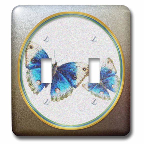 3dRose, Butterfly Couple, double toggle switch