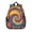 Yellow and Purple, variant on Red and Orange Tie Dye Pattern Backpack for School, Cute School Bag with Adjustable Shoulder Straps and Padded Back, 15"x11.42"x5.5"