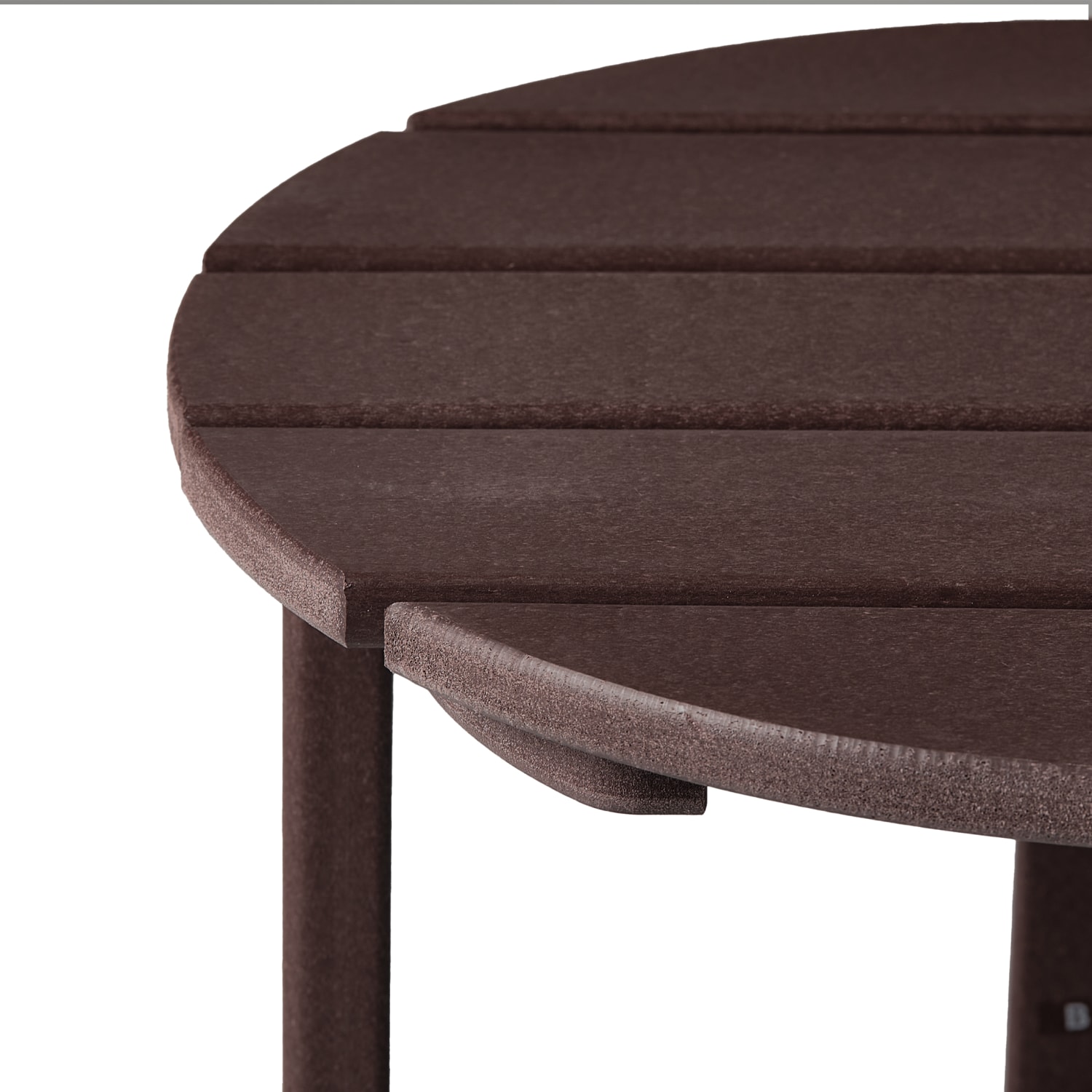 WestinTrends Adirondack Round Outdoor Side Table, Dark Brown photo 3