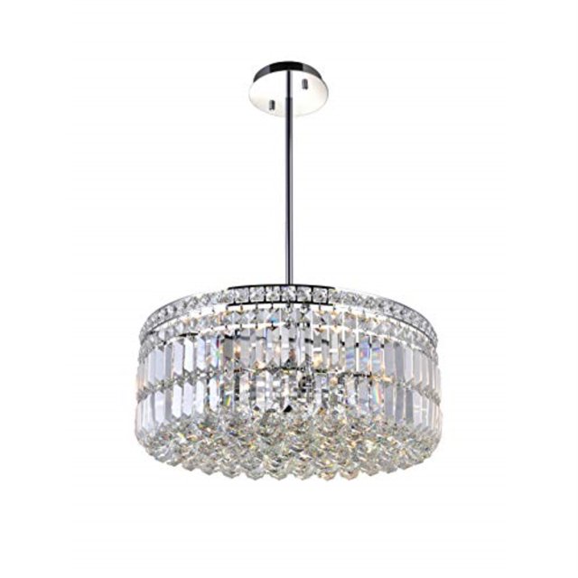 Cwi Lighting Lustre Colisée à 8 Lumières en Duvet avec Fini Chrome