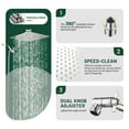 thumbnail image 6 of Cobbe 10-Inch Dual Shower Heads with Handheld Spray Combo, 3-Way Rain Shower Head, 9-Spray Patterns Handheld Shower, Chrome, 6 of 12