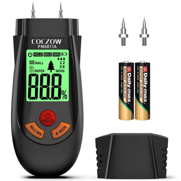 Medidor de humedad para madera PEAKMETER PM6811A con pantalla LCD