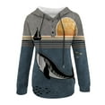 thumbnail image 3 of Sweat à Capuche d'Hiver pour Femmes, Pull de Mode Mi-Long, Blouse Ample Imprimée de Noël, Pull de Noël, Cardigan à Col Rond Chaud, 3 of 4