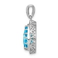 thumbnail image 2 of Sterling Silver Rhodium-plated Blue Topaz Pendant QP2906BT, 2 of 4