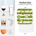 thumbnail image 6 of Honeii Watercolor St Patrick Day print Leather Coaster Set of 4, ideal for safeguarding your furniture from drinks spills and effortless cleanup-Square, 6 of 6