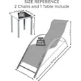 thumbnail image 3 of QinaQin Three-Piece Patio Lounge Chair Set, Outdoor Pool Lounge Chairs with Backrests - All-Weather Rattan Sun Loungers, with Side Table and Cup Holder, for Poolside, Beach, Patio, and Balcony, 3 of 8