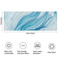 thumbnail image 3 of Blue White Gold Marble Pattern Bathroom Rugs Mat,Non Slip Microfiber Bathroom Rug,Rubber Backing,Soft Bathroom Mats for Bathroom Floor,Tub and Shower,47x17in(120x43cm), 3 of 5