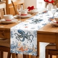 thumbnail image 5 of Octopus Coastal Table Runner 72 Inches, Summer Beach Coral Starfish Ocean Bed Runner Dresser Scarves Tabletop for Indoor Outdoor Parties/Ceremony/Banquet, 14" x 72", 5 of 9