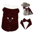 thumbnail image 1 of Traje de Boda para mascotas de corbata elegante Elegante decorativa decorativo traje formal de Esmoquin para Fiesta de Bodas Jujube Rojo, 1 of 7